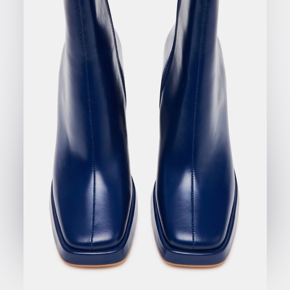 BLUE FREYA NAVY LEATHER Women's Ankle Boots - Picture 7 of 7